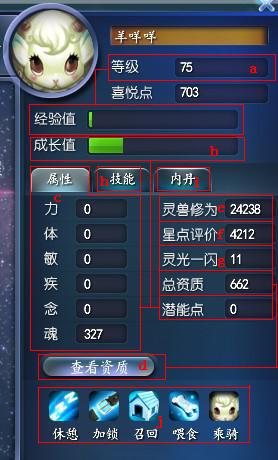 灵兽面板