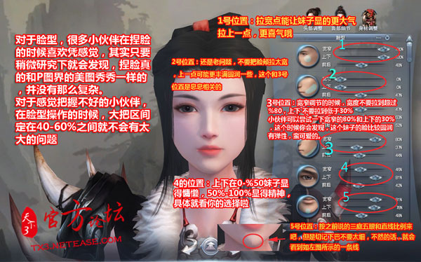 捏脸攻略：女版基础轮廓（三庭五眼）