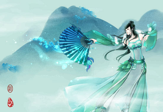 【手绘】玄小米手绘大荒角色